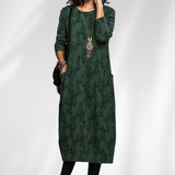 Women's Long Sleeve Knit Midi Casual Dress