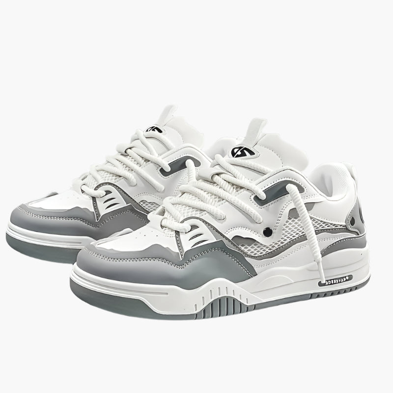 Men's Leather Skate Shoes Chunky Low Top Trainers
