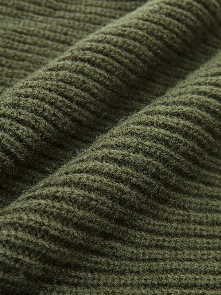 Női kötött átlapolós pulóver, hosszú ujjú felső kryssyinkKnitted Wrap Sweater