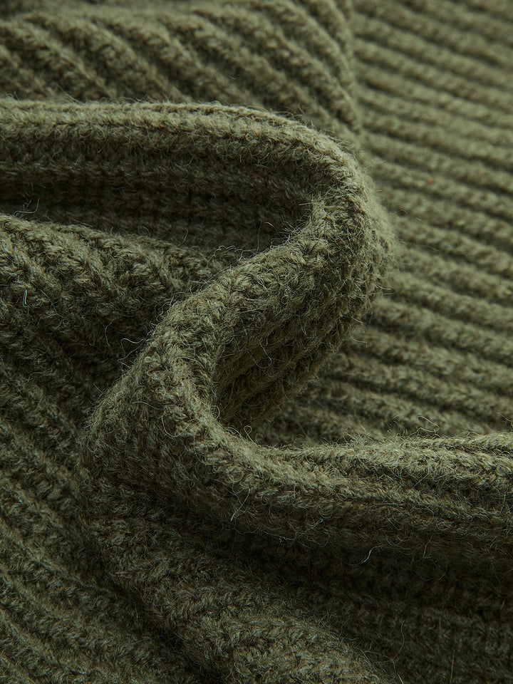Női kötött átlapolós pulóver, hosszú ujjú felső kryssyinkKnitted Wrap Sweater