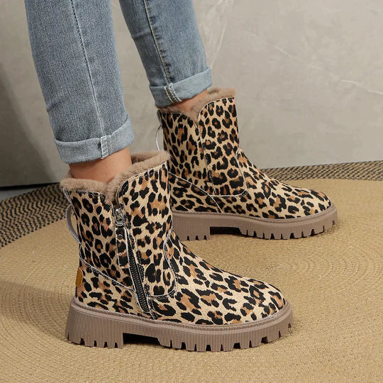 Womens Fleece Lined Suede Ankle Boots