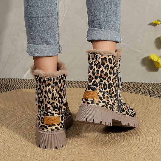 Womens Fleece Lined Suede Ankle Boots
