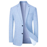 Men's Linen Slim Fit Notch Lapel Blazer Sport Coat