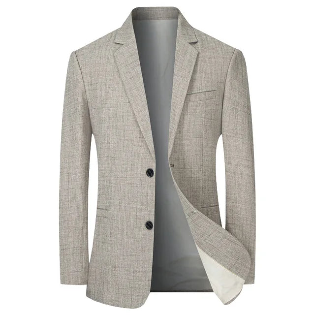 Men's Linen Slim Fit Notch Lapel Blazer Sport Coat