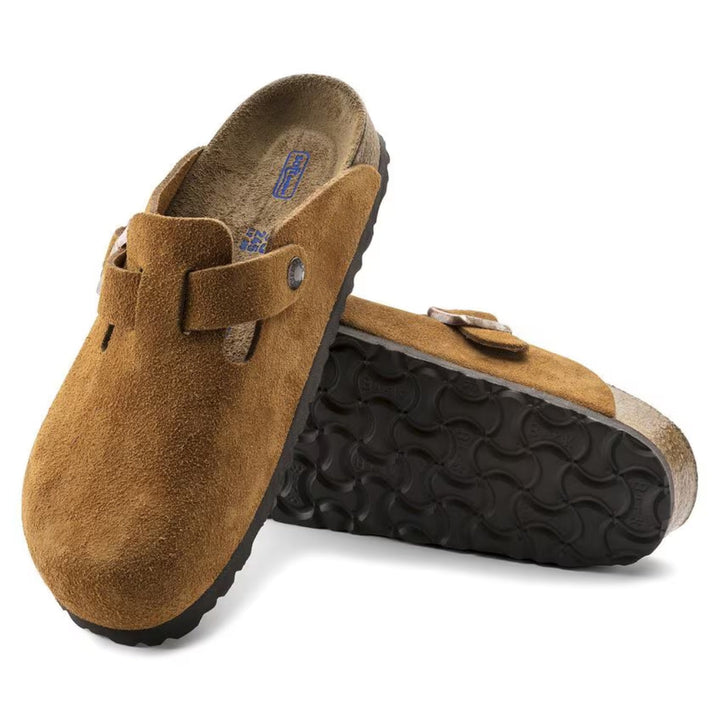 Clogs Men's Leather Casual Slip On Mules Summer Comfort Walking Shoes