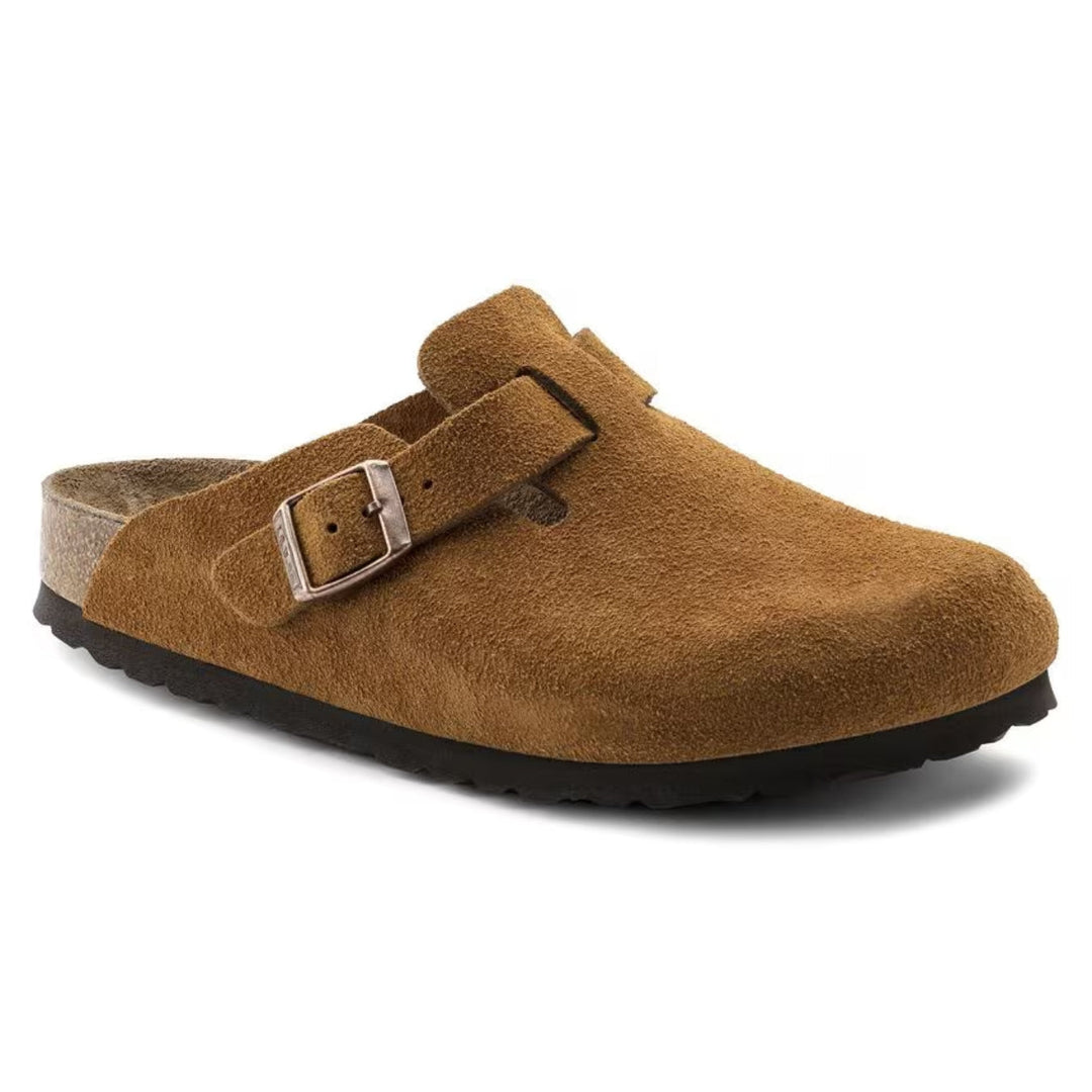 Clogs Men's Leather Casual Slip On Mules Summer Comfort Walking Shoes