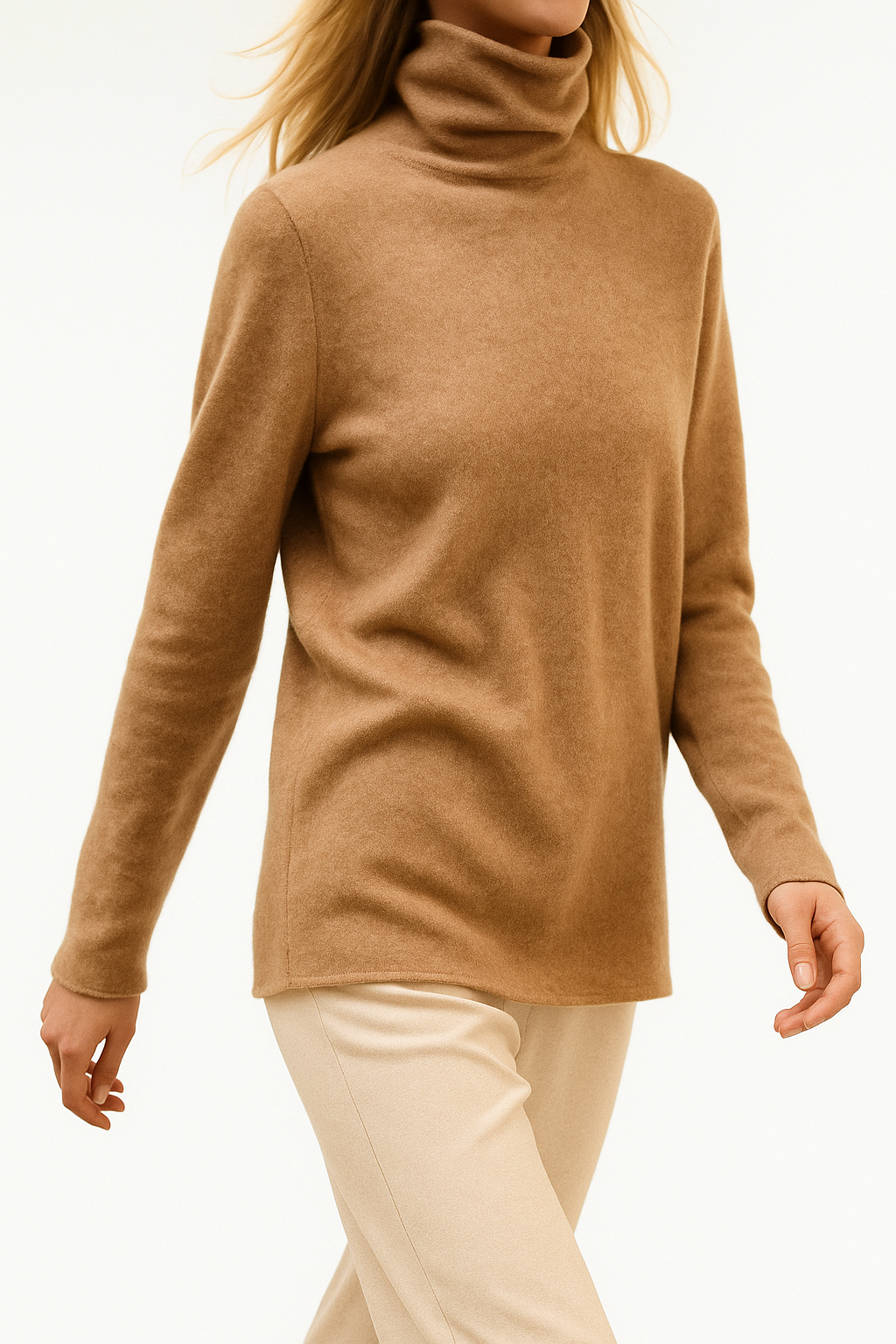 Dámský vlněný pletený rolák