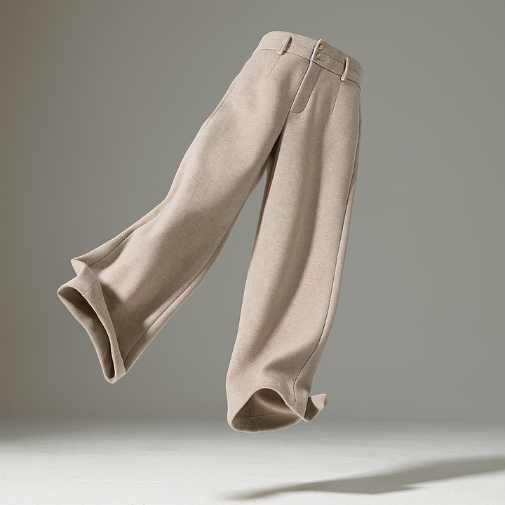 Women's Wool Trousers Wide Leg Pants