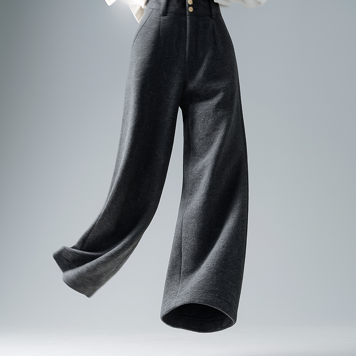 Women's Wool Trousers Wide Leg Pants