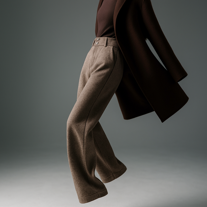 Women's Wool Trousers Wide Leg Pants