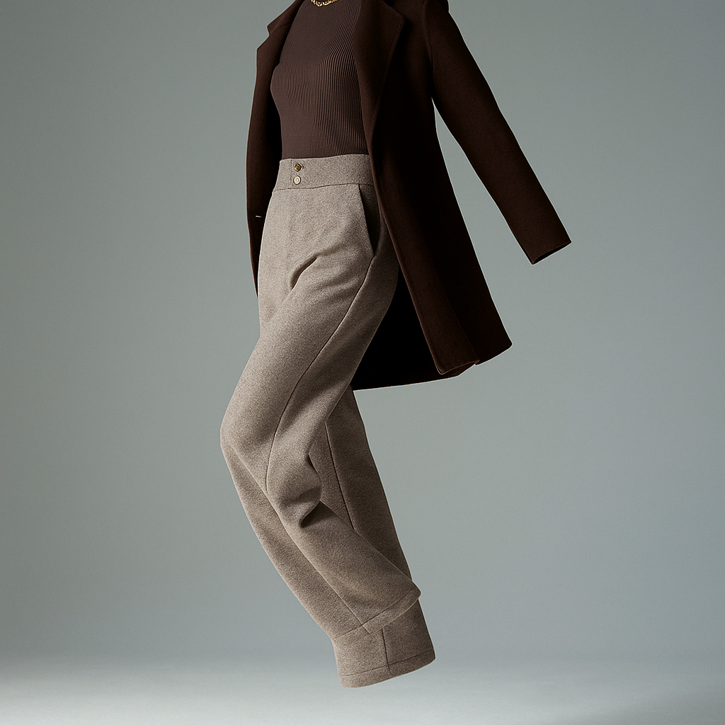 Women's Wool Trousers Wide Leg Pants