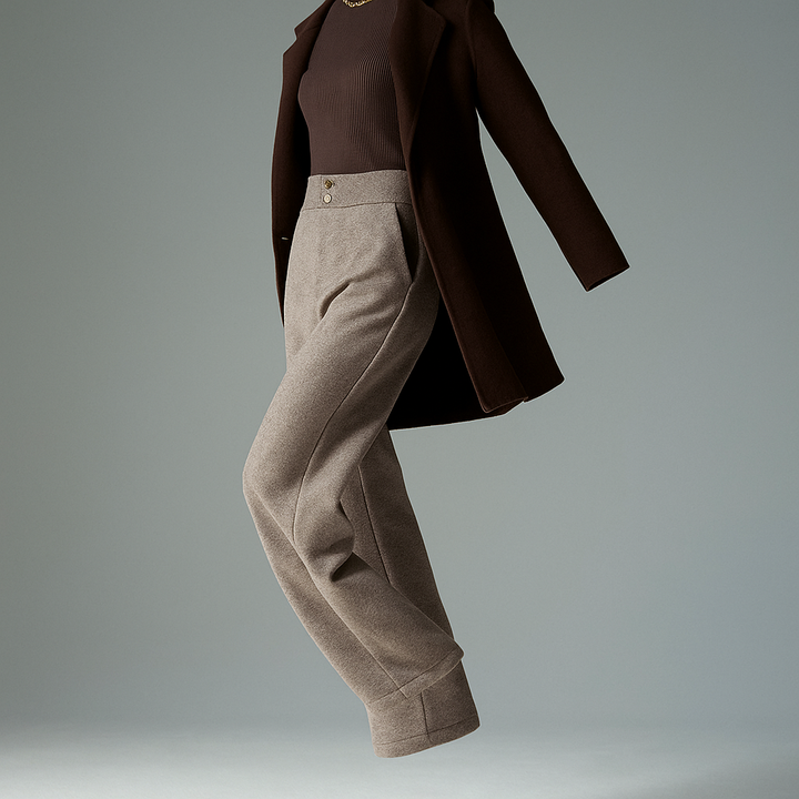 Women's Wool Trousers Wide Leg Pants