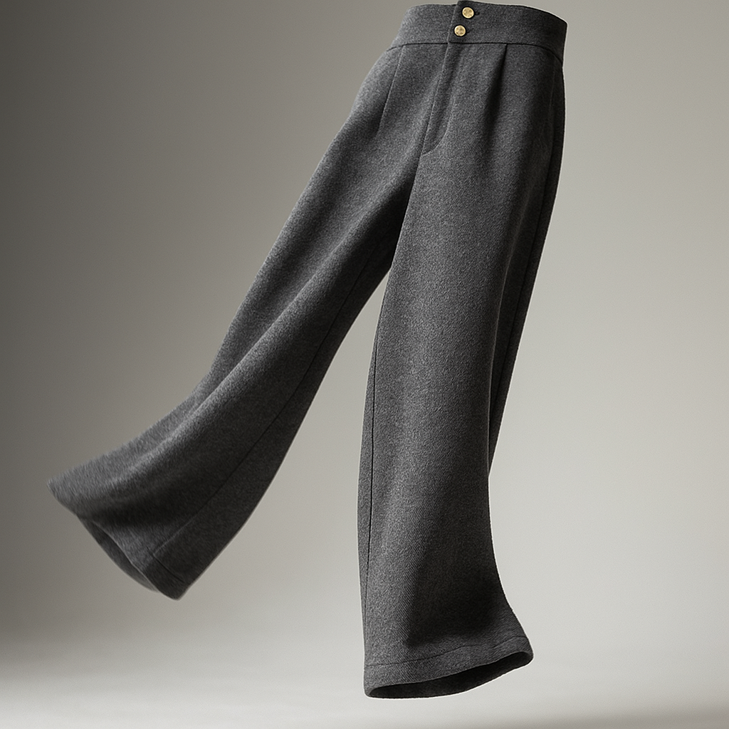 Women's Wool Trousers Wide Leg Pants