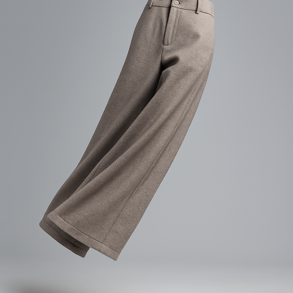 Women's Wool Trousers Wide Leg Pants