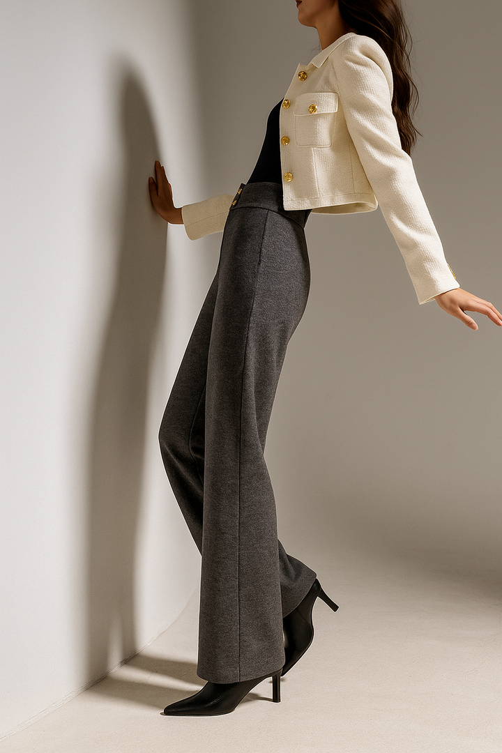 Women's Wool Trousers Wide Leg Pants
