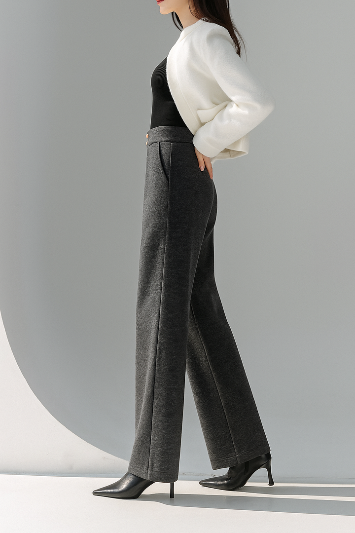 Women's Wool Trousers Wide Leg Pants