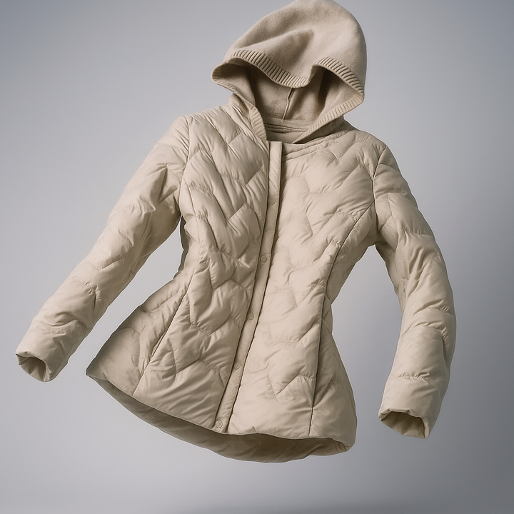 Women's Puffer Jacket Hooded Quilted Parka Coat Warm Outerwear