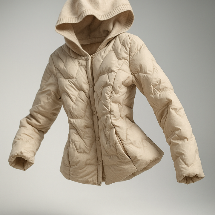 Women's Puffer Jacket Hooded Quilted Parka Coat Warm Outerwear