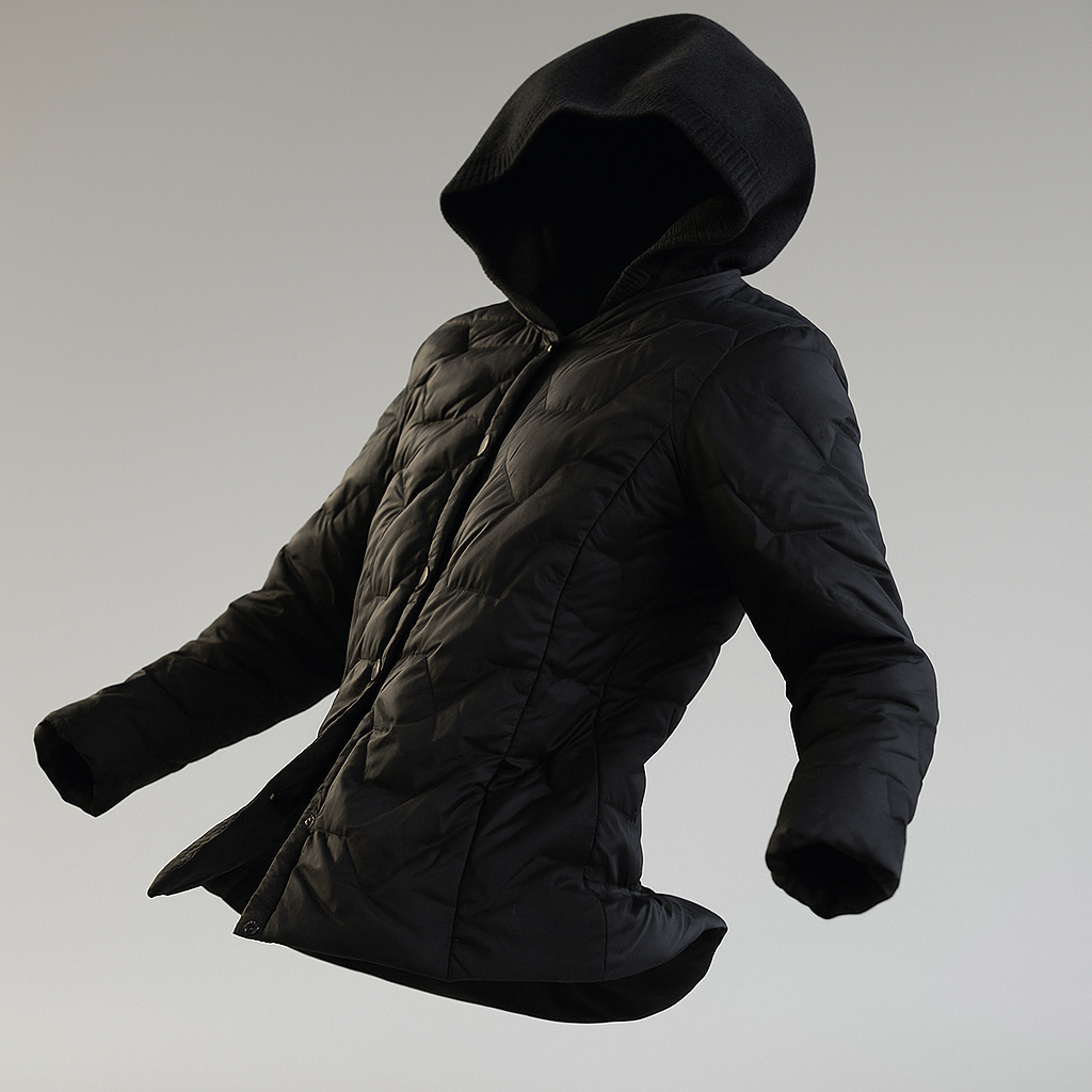 Women's Puffer Jacket Hooded Quilted Parka Coat Warm Outerwear