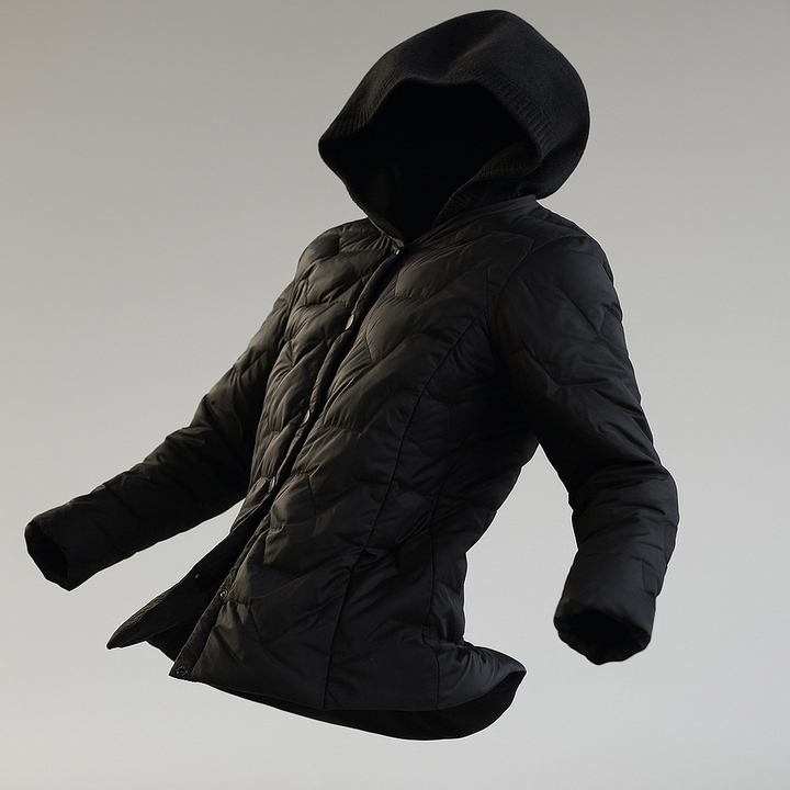 Women's Puffer Jacket Hooded Quilted Parka Coat Warm Outerwear