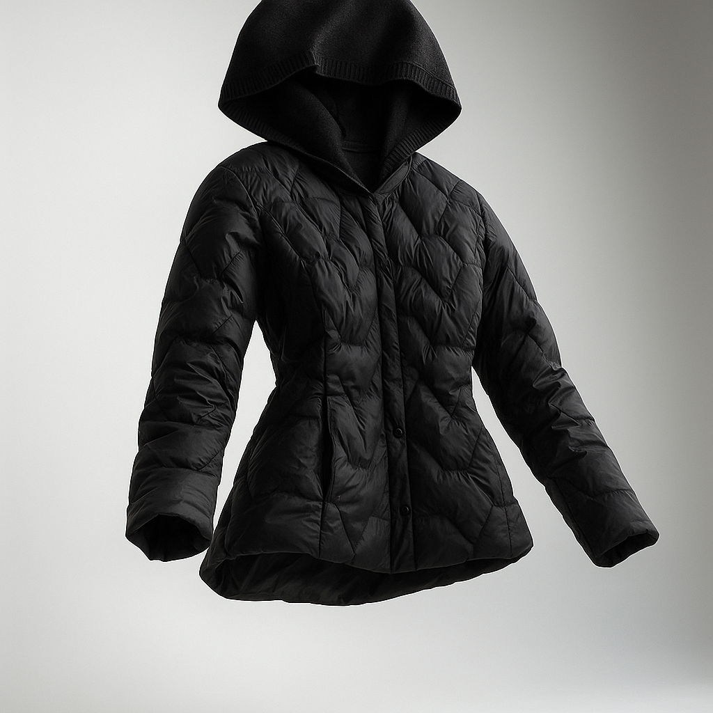 Women's Puffer Jacket Hooded Quilted Parka Coat Warm Outerwear