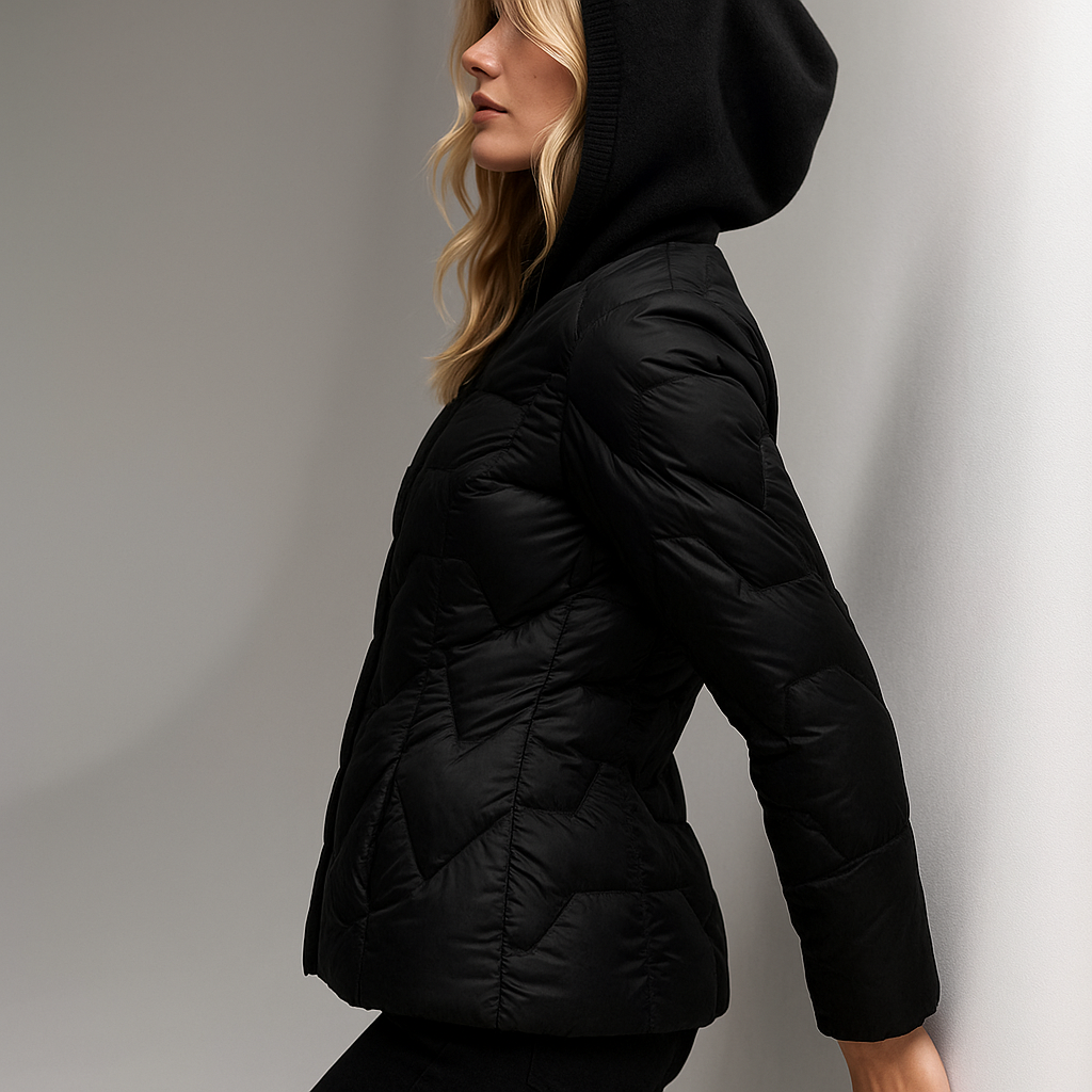 Women's Puffer Jacket Hooded Quilted Parka Coat Warm Outerwear