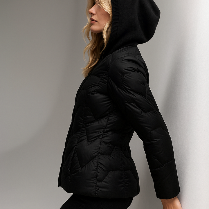 Women's Puffer Jacket Hooded Quilted Parka Coat Warm Outerwear