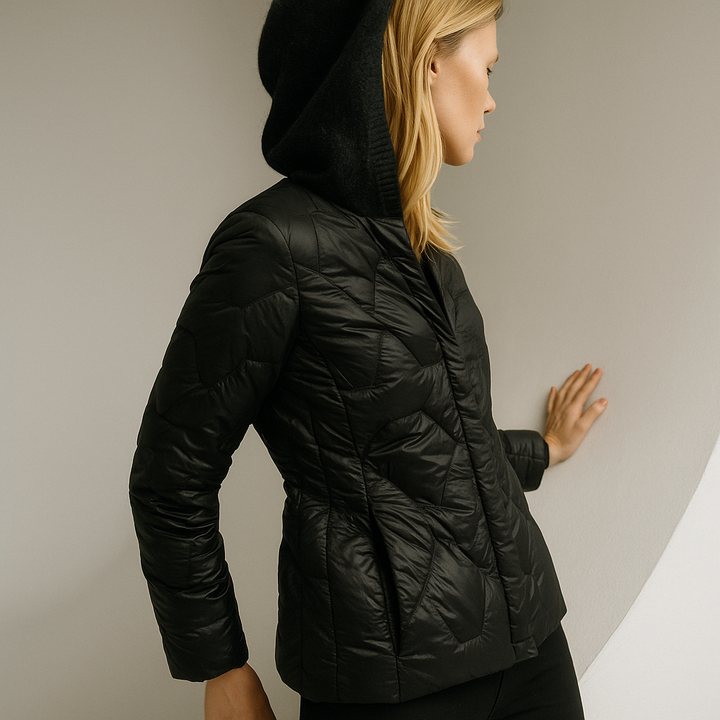 Women's Puffer Jacket Hooded Quilted Parka Coat Warm Outerwear