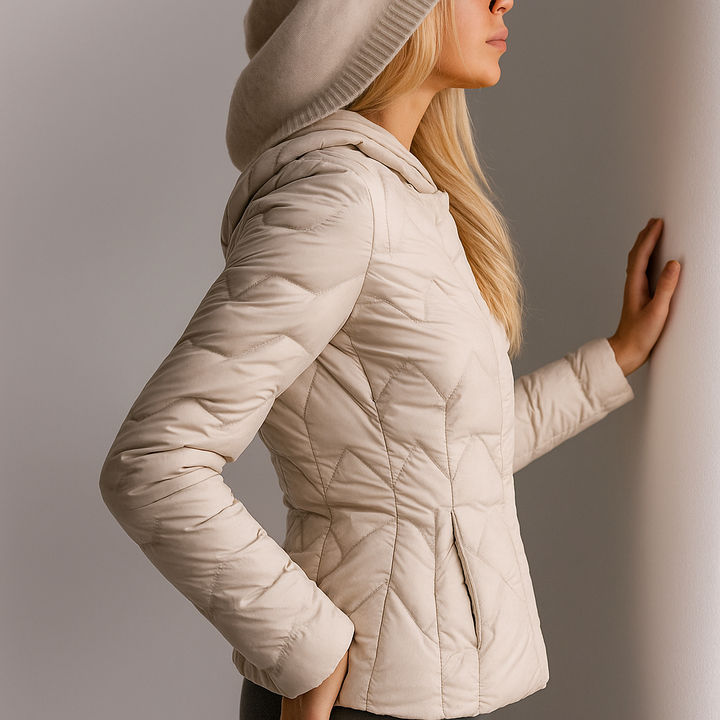Women's Puffer Jacket Hooded Quilted Parka Coat Warm Outerwear