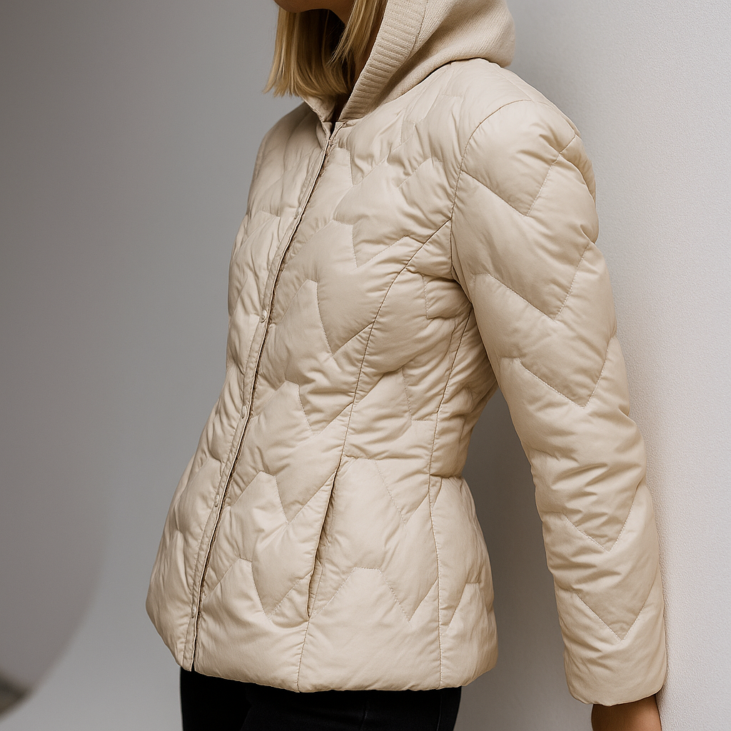 Women's Puffer Jacket Hooded Quilted Parka Coat Warm Outerwear