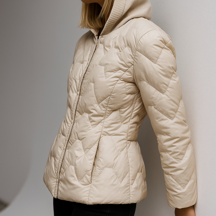 Women's Puffer Jacket Hooded Quilted Parka Coat Warm Outerwear