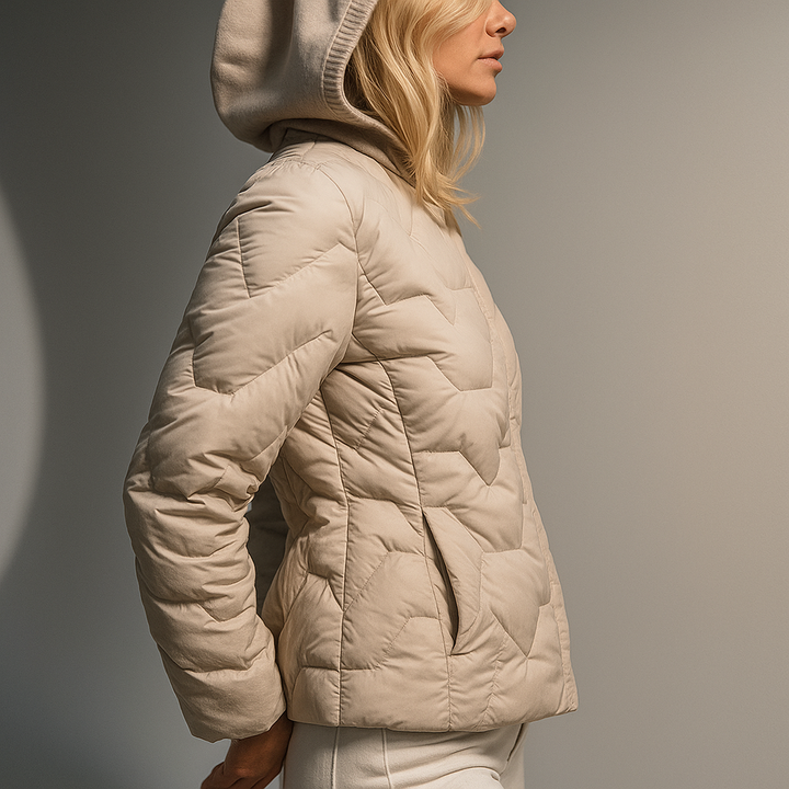 Women's Puffer Jacket Hooded Quilted Parka Coat Warm Outerwear