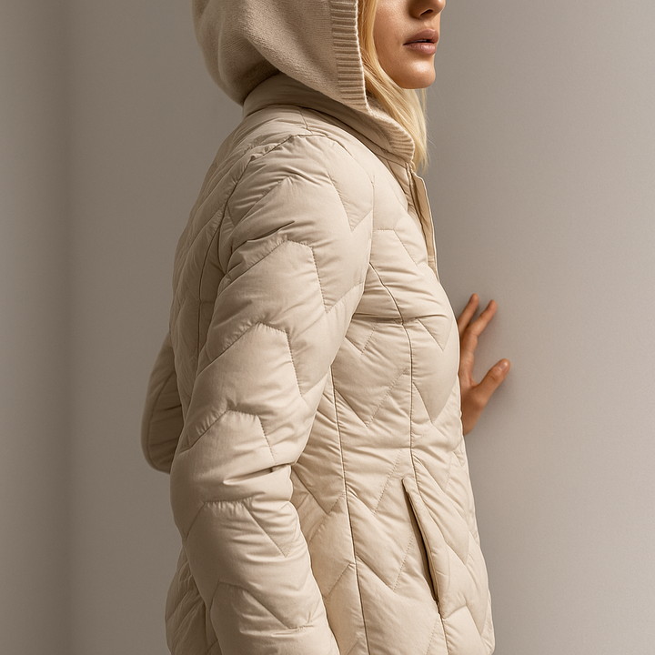 Women's Puffer Jacket Hooded Quilted Parka Coat Warm Outerwear