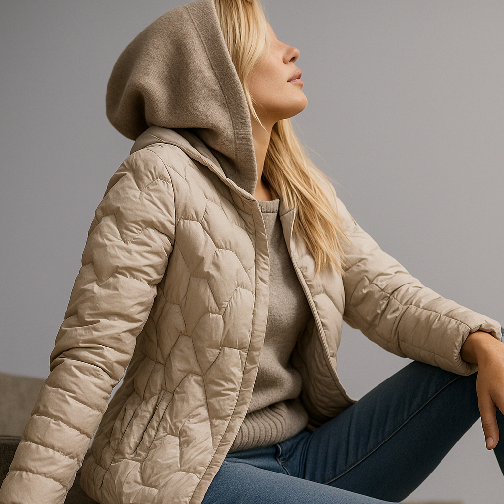 Women's Puffer Jacket Hooded Quilted Parka Coat Warm Outerwear