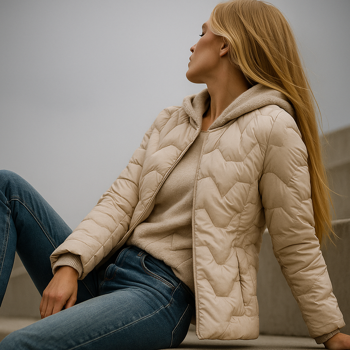 Women's Puffer Jacket Hooded Quilted Parka Coat Warm Outerwear