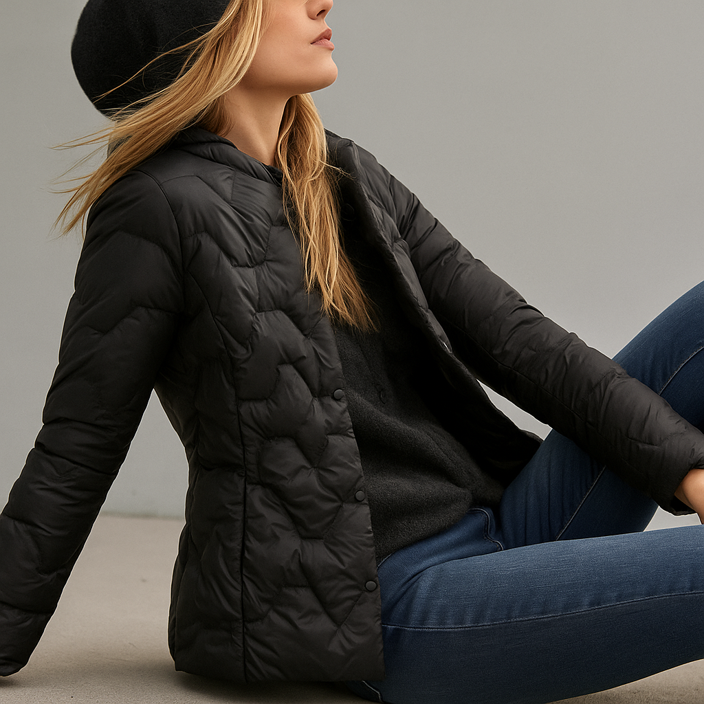 Women's Puffer Jacket Hooded Quilted Parka Coat Warm Outerwear