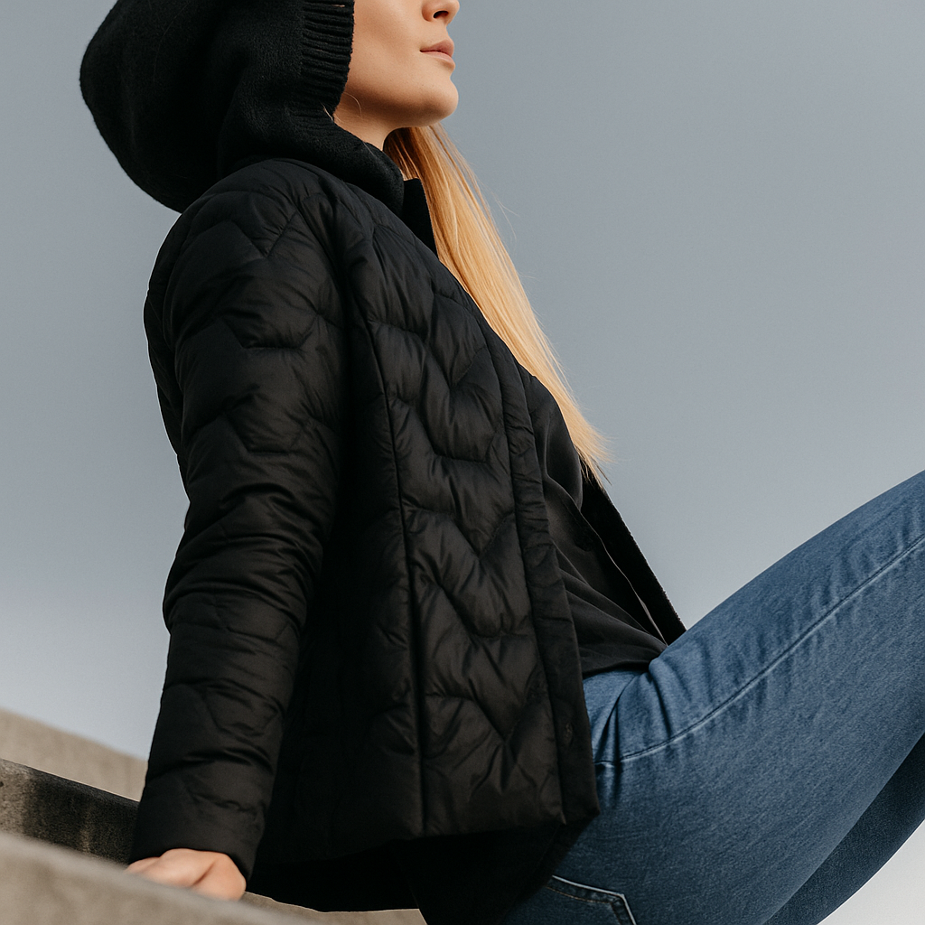 Women's Puffer Jacket Hooded Quilted Parka Coat Warm Outerwear