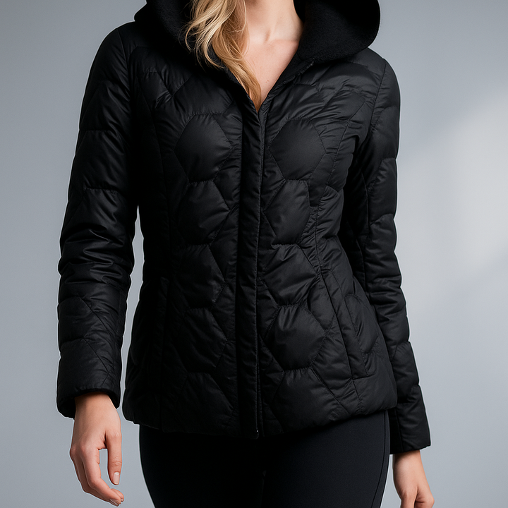 Women's Puffer Jacket Hooded Quilted Parka Coat Warm Outerwear