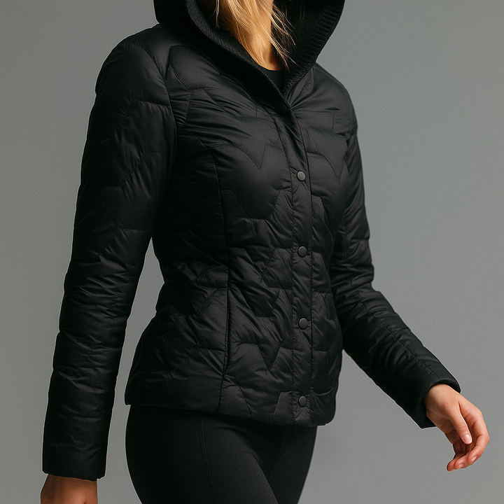 Women's Puffer Jacket Hooded Quilted Parka Coat Warm Outerwear