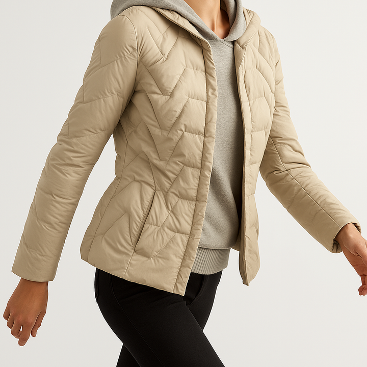 Women's Puffer Jacket Hooded Quilted Parka Coat Warm Outerwear