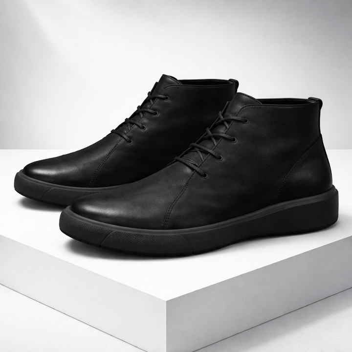 Men's Leather Lace-Up Casual Chukka Boots