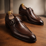Men's Leather Single Monk Shoes
