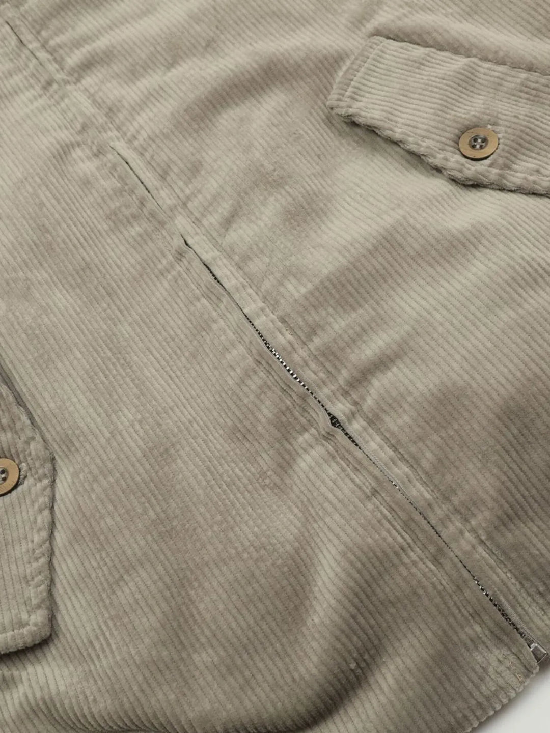 Men's Fleece Corduroy Harrington Bomber Jacket