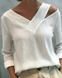 Women's Knit Off-Shoulder Long Sleeve Blouse