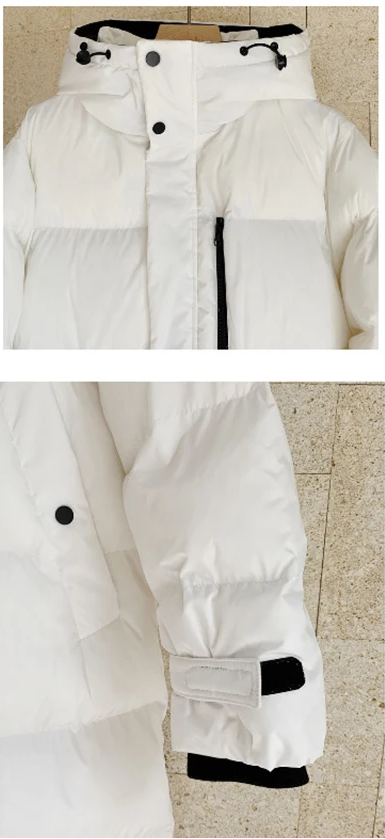 Long Puffer Coat Women's Fleece Hooded Parka