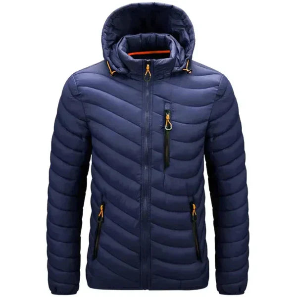 Men’s Water-Repellent Hooded Fleece Puffer Parka
