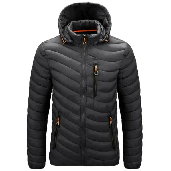 Men’s Water-Repellent Hooded Fleece Puffer Parka