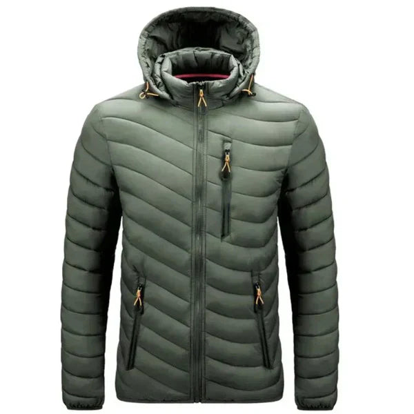 Men’s Water-Repellent Hooded Fleece Puffer Parka