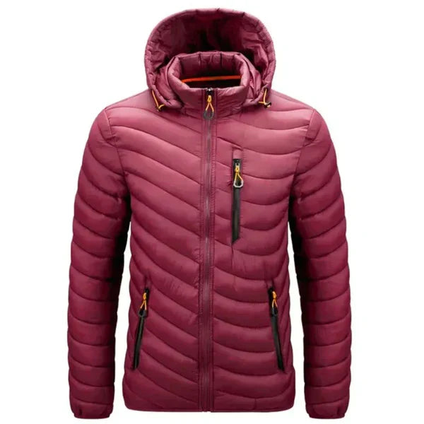 Men’s Water-Repellent Hooded Fleece Puffer Parka