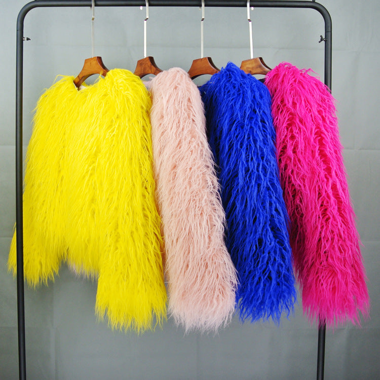 Women's Faux Fur Shag Jacket Shaggy Coat